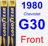 Front Wiper Blade Pack for 1980 Chevrolet G30 - Premium