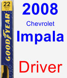 Driver Wiper Blade for 2008 Chevrolet Impala - Premium