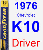 Driver Wiper Blade for 1976 Chevrolet K10 - Premium