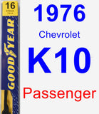 Passenger Wiper Blade for 1976 Chevrolet K10 - Premium