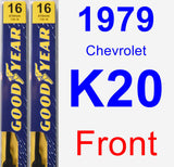 Front Wiper Blade Pack for 1979 Chevrolet K20 - Premium