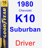 Driver Wiper Blade for 1980 Chevrolet K10 Suburban - Premium