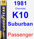 Passenger Wiper Blade for 1981 Chevrolet K10 Suburban - Premium