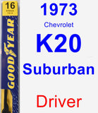 Driver Wiper Blade for 1973 Chevrolet K20 Suburban - Premium