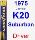 Driver Wiper Blade for 1975 Chevrolet K20 Suburban - Premium