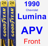 Front Wiper Blade Pack for 1990 Chevrolet Lumina APV - Premium