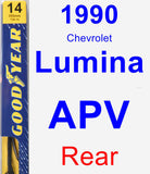 Rear Wiper Blade for 1990 Chevrolet Lumina APV - Premium