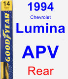 Rear Wiper Blade for 1994 Chevrolet Lumina APV - Premium