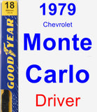 Driver Wiper Blade for 1979 Chevrolet Monte Carlo - Premium