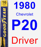 Driver Wiper Blade for 1980 Chevrolet P20 - Premium