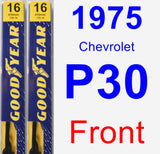 Front Wiper Blade Pack for 1975 Chevrolet P30 - Premium