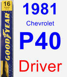 Driver Wiper Blade for 1981 Chevrolet P40 - Premium