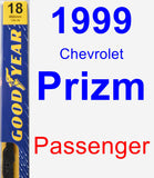 Passenger Wiper Blade for 1999 Chevrolet Prizm - Premium