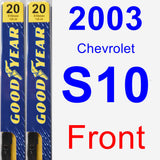 Front Wiper Blade Pack for 2003 Chevrolet S10 - Premium