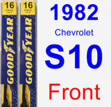 Front Wiper Blade Pack for 1982 Chevrolet S10 - Premium