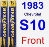 Front Wiper Blade Pack for 1983 Chevrolet S10 - Premium