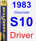 Driver Wiper Blade for 1983 Chevrolet S10 - Premium