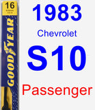 Passenger Wiper Blade for 1983 Chevrolet S10 - Premium