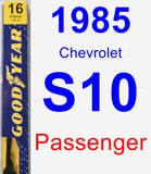 Passenger Wiper Blade for 1985 Chevrolet S10 - Premium