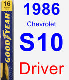 Driver Wiper Blade for 1986 Chevrolet S10 - Premium