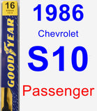 Passenger Wiper Blade for 1986 Chevrolet S10 - Premium