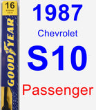 Passenger Wiper Blade for 1987 Chevrolet S10 - Premium