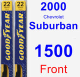 Front Wiper Blade Pack for 2000 Chevrolet Suburban 1500 - Premium