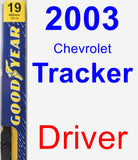 Driver Wiper Blade for 2003 Chevrolet Tracker - Premium