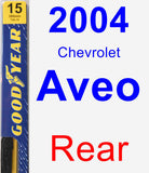 Rear Wiper Blade for 2004 Chevrolet Aveo - Premium