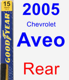 Rear Wiper Blade for 2005 Chevrolet Aveo - Premium