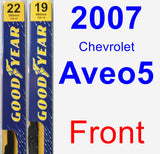 Front Wiper Blade Pack for 2007 Chevrolet Aveo5 - Premium