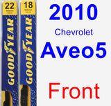 Front Wiper Blade Pack for 2010 Chevrolet Aveo5 - Premium