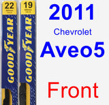 Front Wiper Blade Pack for 2011 Chevrolet Aveo5 - Premium