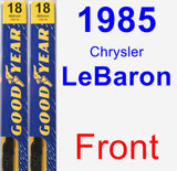 Front Wiper Blade Pack for 1985 Chrysler LeBaron - Premium