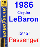 Passenger Wiper Blade for 1986 Chrysler LeBaron - Premium