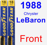 Front Wiper Blade Pack for 1988 Chrysler LeBaron - Premium