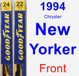 Front Wiper Blade Pack for 1994 Chrysler New Yorker - Premium