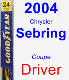 Driver Wiper Blade for 2004 Chrysler Sebring - Premium