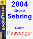 Passenger Wiper Blade for 2004 Chrysler Sebring - Premium