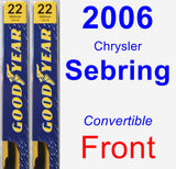 Front Wiper Blade Pack for 2006 Chrysler Sebring - Premium