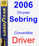 Driver Wiper Blade for 2006 Chrysler Sebring - Premium