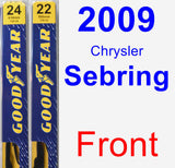 Front Wiper Blade Pack for 2009 Chrysler Sebring - Premium