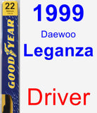 Driver Wiper Blade for 1999 Daewoo Leganza - Premium