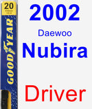 Driver Wiper Blade for 2002 Daewoo Nubira - Premium