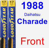 Front Wiper Blade Pack for 1988 Daihatsu Charade - Premium