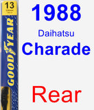 Rear Wiper Blade for 1988 Daihatsu Charade - Premium