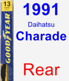 Rear Wiper Blade for 1991 Daihatsu Charade - Premium