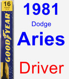 Driver Wiper Blade for 1981 Dodge Aries - Premium