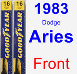 Front Wiper Blade Pack for 1983 Dodge Aries - Premium