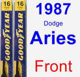 Front Wiper Blade Pack for 1987 Dodge Aries - Premium